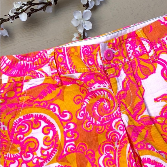 Lilly Pulitzer #64 The Callahan Paisley Shorts SZ 0 - Picture 2 of 5